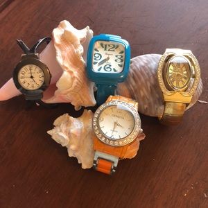 Four fun, watches. (Not ticking-batteries needed)